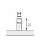 HETTICH gomb 9208072 Arnum 12/12 nemesacél
