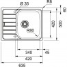 FRANKE mosogató SKN 611-63 635 x 500mm rozsdamentes acél