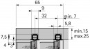 HETTICH 9239329 SlideLine M 1-dráhový nosný profil k zalisování 4000mm alu elox