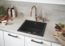GROHE 31654AP0 Mosogató K700 60-C 533 x 457mm gránit fekete