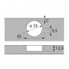 HETTICH 9090300 Sensys 8631i féligráütődő 95° SiSy,vas. 32mm, 45x9.5, csavar