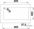 BLANCO 523593 Mosogató Subline 480/320-U kávé InFino kézikönyv Silgranit PuraDur