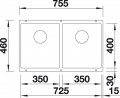 BLANCO 523578 Mosogató Subline 350/350-U fehér InFino kézikönyv SilgranitPuraDur