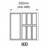 K-StrongBox H86/500mm fehér + evőeszköztartó Classico fehér 60 (504 x 474 mm)