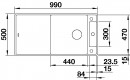 BLANCO 523521 Mosogató Axia III XL 6S-f szürke szikla InFino excen.Silgranit
