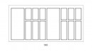 Evőeszköztartó Classico Kristall softTouch 100 (922 x 474 mm) fekete
