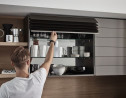 REHAU Flipdoor Piano, fényes/fekete korpusz 900/780 mm