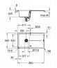 GROHE 31640AP0 Mosogató K400 50-S 860 x 500mm gránit fekete