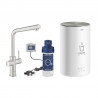 GROHE konyhai csaptelep Red II Duo L-es kar, supersteel 30327DC1
