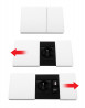 VersaPad 1x elektromos dugaszoló aljzat 1xUSB, 1xRJ45 fehér