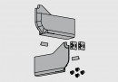 BLUM 21L8020 Aventos HL takaró sapkák - SD-val, sötét szürke