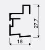 SEVROLL 05306 Faworyt II fogantyú profil 16/18mm 2,7m matt fekete