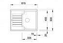BLANCO 526006 Mosogató ZIA 40 S fekete, excenter nélkül SILGRANIT® PuraDur®