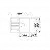 BLANCO 526009 Mosogató ZIA 45 S Compact fekete színű Silgranite PuraDur excenter