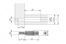 IF PAD összekötő tüske 8 mm/30+11mm zöld