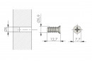 IF csavar 6x12,7mm Minisecury polctartóra