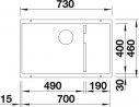 BLANCO 523456 Mosogató Subline 700-U Level fehér InFino kézikönyv SilgranitPura