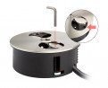 BACHMANN 931.034 Twist USB, 1x 230V + 1x USB-A dupla töltő, króm matt