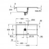 GROHE 31641AP0 Mosogató K400 60-C 1000 x 500mm gránit fekete