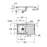 GROHE 31552SD1 Mosogató K200 45-S 860 x 500mm rozsdamentes acél, szálcsiszolt