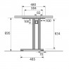 HETTICH 9280583 összekötő láb C aluminium finiš