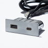 VersaPick, 1x USB A/C, téglalap alakú, rozsdamentes acél