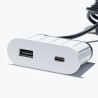 VersaPick, 1x USB A/C, ovális, matt fehér RAL 9003