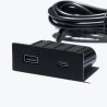 VersaPick, 1x USB A/C, téglalap alakú, fekete matt