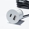VersaPick, 1x USB A/C, kerek, matt fehér RAL 9003