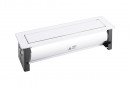 VersaTurn 3x 230V, 1x USB A/C 5V, fehér üveg