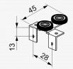 SEVROLL10203  Comfort felső görgő 18mm - 2db