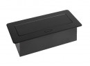 StrongPower Elektromos aljzat 2x 230V, 2x USB A/C, fekete, FR