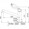 FRANKE Baterie FC 3054.901 ORBIT chrom/matná černá