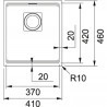 FRANKE Dřez KNG 110-37 410 x 460mm bílá led