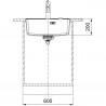 FRANKE Dřez MRG 610-52 RTL 560 x 510mm matná černá