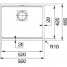 FRANKE Dřez KNG 110-52 560 x 460mm bílá led