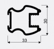 SEVROLL  02284 Gemini fogantyú profil 2,7m ezüst