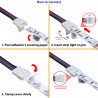 StrongLumio gyorscsatlakozó egyszínű CCT LED szalaghoz 10mm - kábel 3 PIN