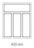 Evőeszköz tartó Classico Kristall softTouch (322 x 424 mm) fekete