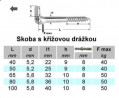Kampó kereszt horonnyal 5x50, cink fehér