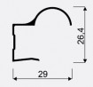 SEVROLL Focus 16mm fogantyú profil 2,7m oliva