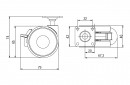 TENTE Kerék Linea 65 mm fékkel 70 kg, sötétszürke
