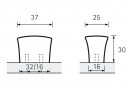 HETTICH 9132314 gomb Itri 38/16 mm Csiszolt rozsdamentes acél utánzat