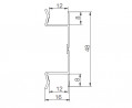 SCILM csatlakozó flexi 150 mm, fekete mat