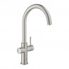 GROHE 31455DC1 Blue Home supersteel, inditó szett, C alakú csapcső