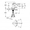 GROHE 30305DC1 csaptelep Eurosmart kihúzható dupla zuhanyzó supersteel