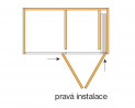 HAWA 27637Folding Concepta 25 1250-1850mm ezüst jobbos new