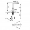 GROHE 30444AL0 Csaptelep ACCENT SmartControl kihúzható L-lefolyócső kefe Hard Gr
