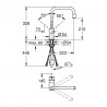 GROHE 30435DC0 Csaptelep VENTO U-alakú kifolyócső kihúzható szuperacél gyöngyöző