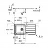GROHE 31563SD1 mosogató K500 60-S 1000 x 500mm rozsdamentes acél csiszolt